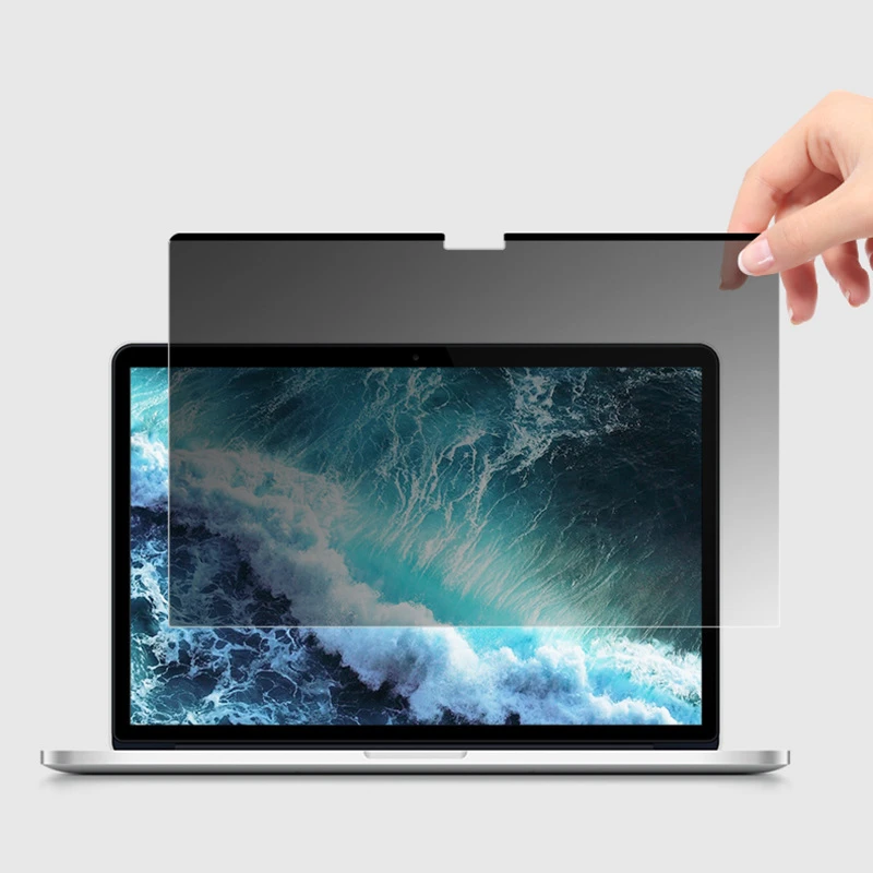 Magnetic laptop privacy screen filter for MacBook with removable anti-spy display protection