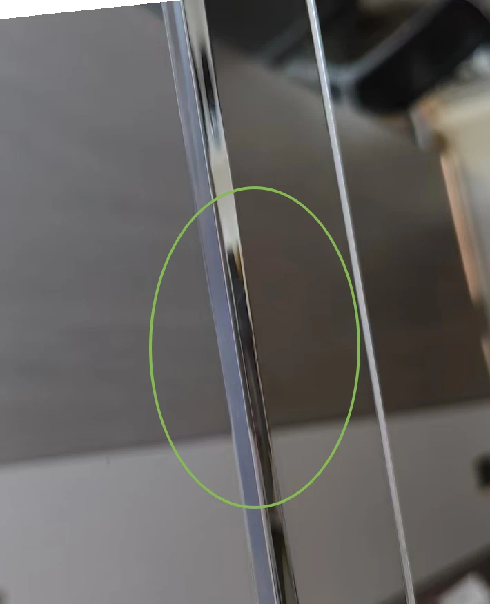 Flawless heat-bent acrylic edge with high optical clarity