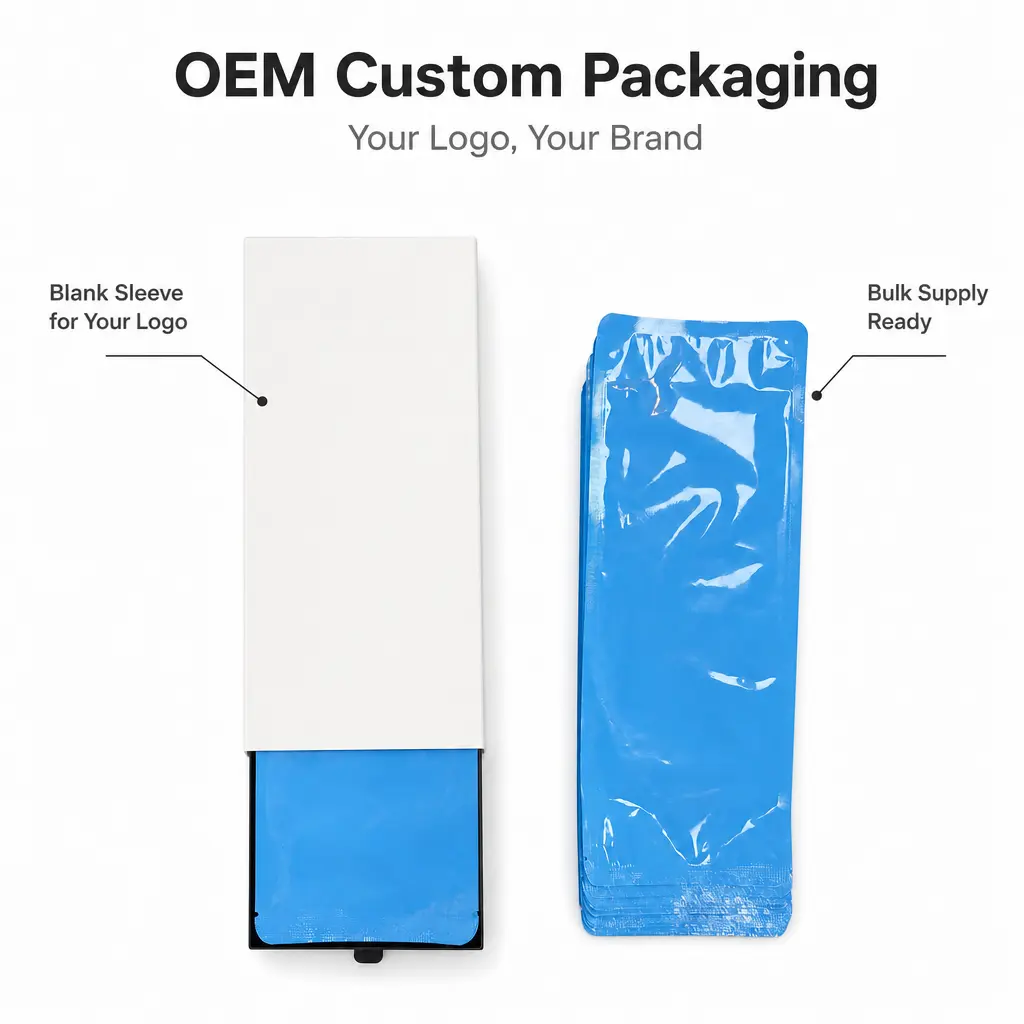 OEM custom packaging box and bulk sleeve for screen protectors with custom brand logo